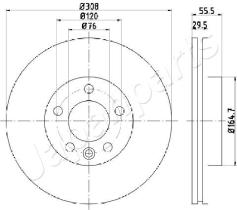 JAPANPARTS DI0953 - JAPAN BRAKE DISC