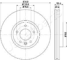 JAPANPARTS DI0954 - JAPAN BRAKE DISC