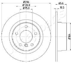 JAPANPARTS DP0102 - JAPAN BRAKE DISC