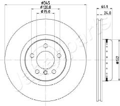 JAPANPARTS DP0104 - JAPAN BRAKE DISC