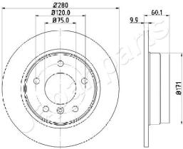 JAPANPARTS DP0107 - JAPAN BRAKE DISC