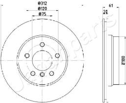 JAPANPARTS DP0108 - JAPAN BRAKE DISC