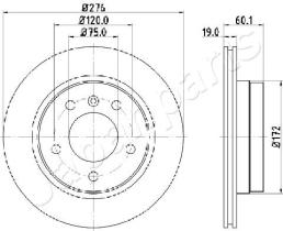 JAPANPARTS DP0111 - JAPAN BRAKE DISC