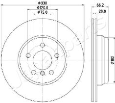 JAPANPARTS DP0115 - JAPAN BRAKE DISC