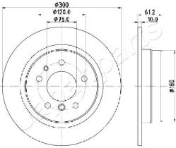 JAPANPARTS DP0117 - JAPAN BRAKE DISC