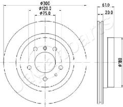 JAPANPARTS DP0118 - JAPAN BRAKE DISC