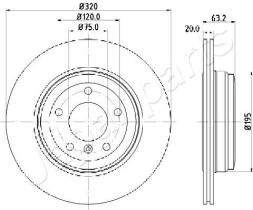 JAPANPARTS DP0121 - JAPAN BRAKE DISC