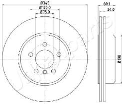 JAPANPARTS DP0124 - JAPAN BRAKE DISC