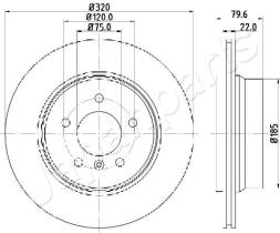 JAPANPARTS DP0126 - JAPAN BRAKE DISC