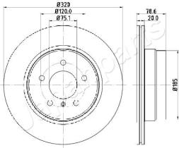 JAPANPARTS DP0129 - JAPAN BRAKE DISC