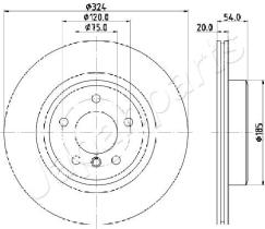 JAPANPARTS DP0131 - JAPAN BRAKE DISC