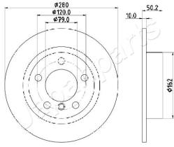 JAPANPARTS DP0134 - JAPAN BRAKE DISC