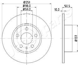 JAPANPARTS DP0202 - JAPAN BRAKE DISC