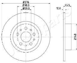 JAPANPARTS DP0203 - JAPAN BRAKE DISC