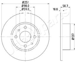 JAPANPARTS DP0206 - JAPAN BRAKE DISC