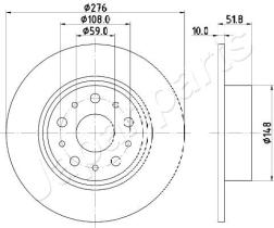 JAPANPARTS DP0207 - JAPAN BRAKE DISC