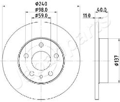 JAPANPARTS DP0209 - JAPAN BRAKE DISC