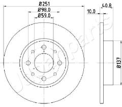 JAPANPARTS DP0210 - JAPAN BRAKE DISC