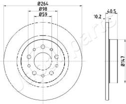JAPANPARTS DP0212 - JAPAN BRAKE DISC