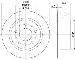 JAPANPARTS DP0217 - JAPAN BRAKE DISC