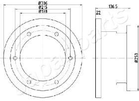 JAPANPARTS DP0224 - JAPAN BRAKE DISC