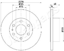 JAPANPARTS DP0225 - JAPAN BRAKE DISC