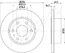 JAPANPARTS DP0227 - JAPAN BRAKE DISC