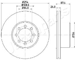 JAPANPARTS DP0228 - JAPAN BRAKE DISC