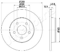 JAPANPARTS DP0301 - JAPAN BRAKE DISC