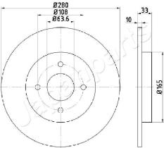 JAPANPARTS DP0304 - JAPAN BRAKE DISC