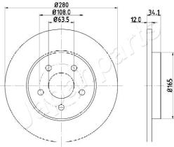 JAPANPARTS DP0309 - JAPAN BRAKE DISC