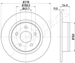 JAPANPARTS DP0311 - JAPAN BRAKE DISC