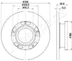 JAPANPARTS DP0312 - JAPAN BRAKE DISC
