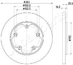 JAPANPARTS DP0313 - JAPAN BRAKE DISC