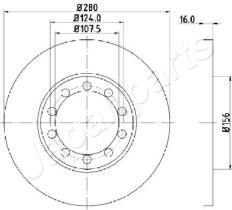 JAPANPARTS DP0314 - JAPAN BRAKE DISC