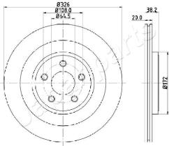 JAPANPARTS DP0316 - JAPAN BRAKE DISC