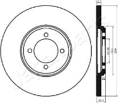 JAPANPARTS DP0318 - JAPAN BRAKE DISC
