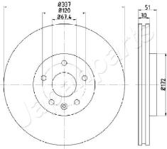 JAPANPARTS DP0323 - JAPAN BRAKE DISC