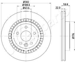 JAPANPARTS DP0325 - JAPAN BRAKE DISC