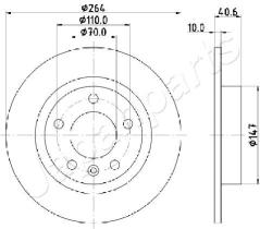 JAPANPARTS DP0400 - JAPAN BRAKE DISC