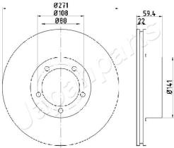 JAPANPARTS DP0401 - JAPAN BRAKE DISC