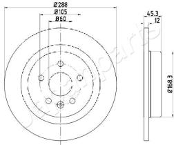 JAPANPARTS DP0404 - JAPAN BRAKE DISC