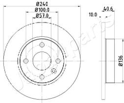 JAPANPARTS DP0405 - JAPAN BRAKE DISC
