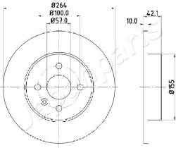 JAPANPARTS DP0407 - JAPAN BRAKE DISC