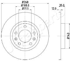 JAPANPARTS DP0408 - JAPAN BRAKE DISC