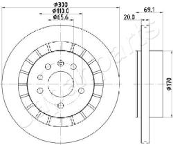 JAPANPARTS DP0409 - JAPAN BRAKE DISC