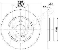 JAPANPARTS DP0502 - JAPAN BRAKE DISC