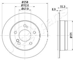 JAPANPARTS DP0504 - JAPAN BRAKE DISC