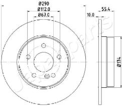 JAPANPARTS DP0507 - JAPAN BRAKE DISC