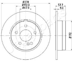 JAPANPARTS DP0508 - JAPAN BRAKE DISC
